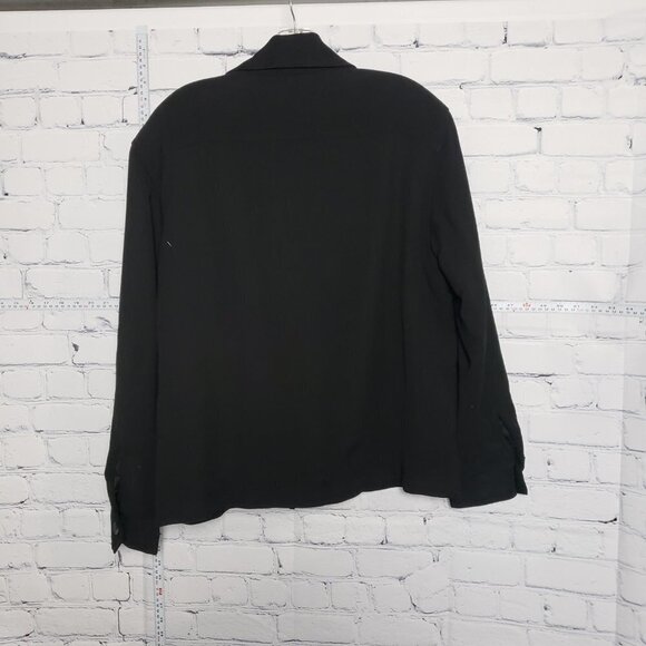 Linda Allard Ellen Tracy Black Zip Front Jacket Blazer Coat size 12 - Picture 5 of 10